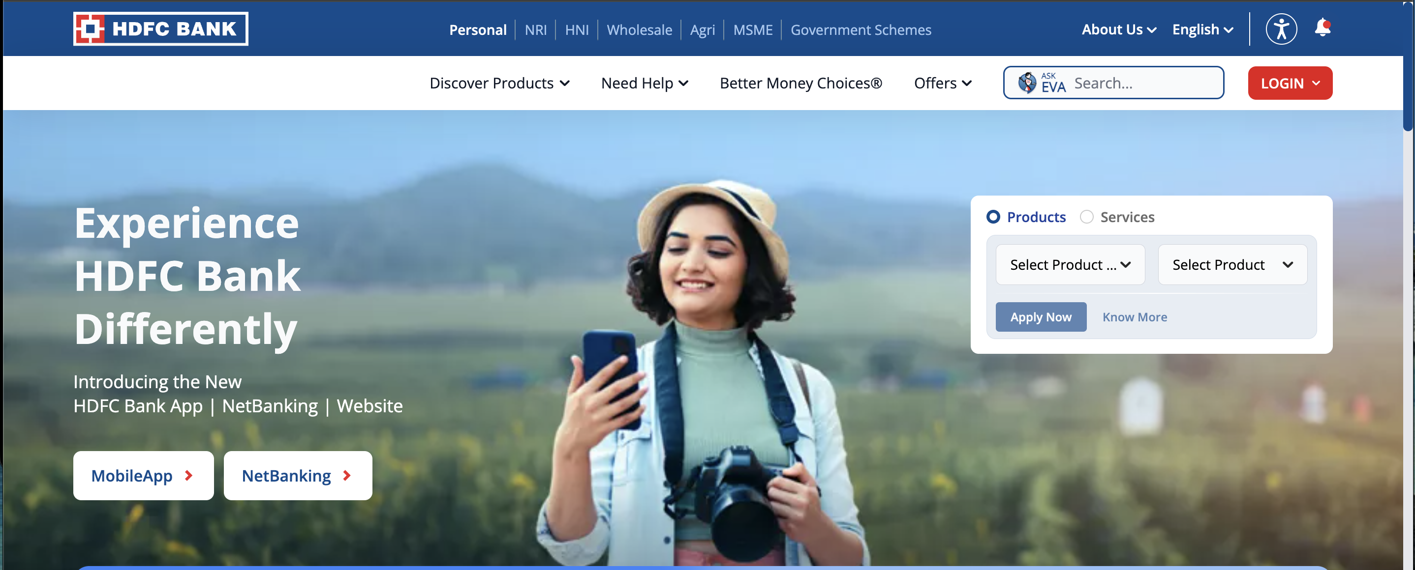 HDFC Bank (Vehicle Loans) website